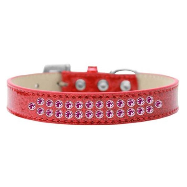 Unconditional Love Two Row Bright Pink Crystal Dog CollarRed Ice Cream Size 14 UN851348